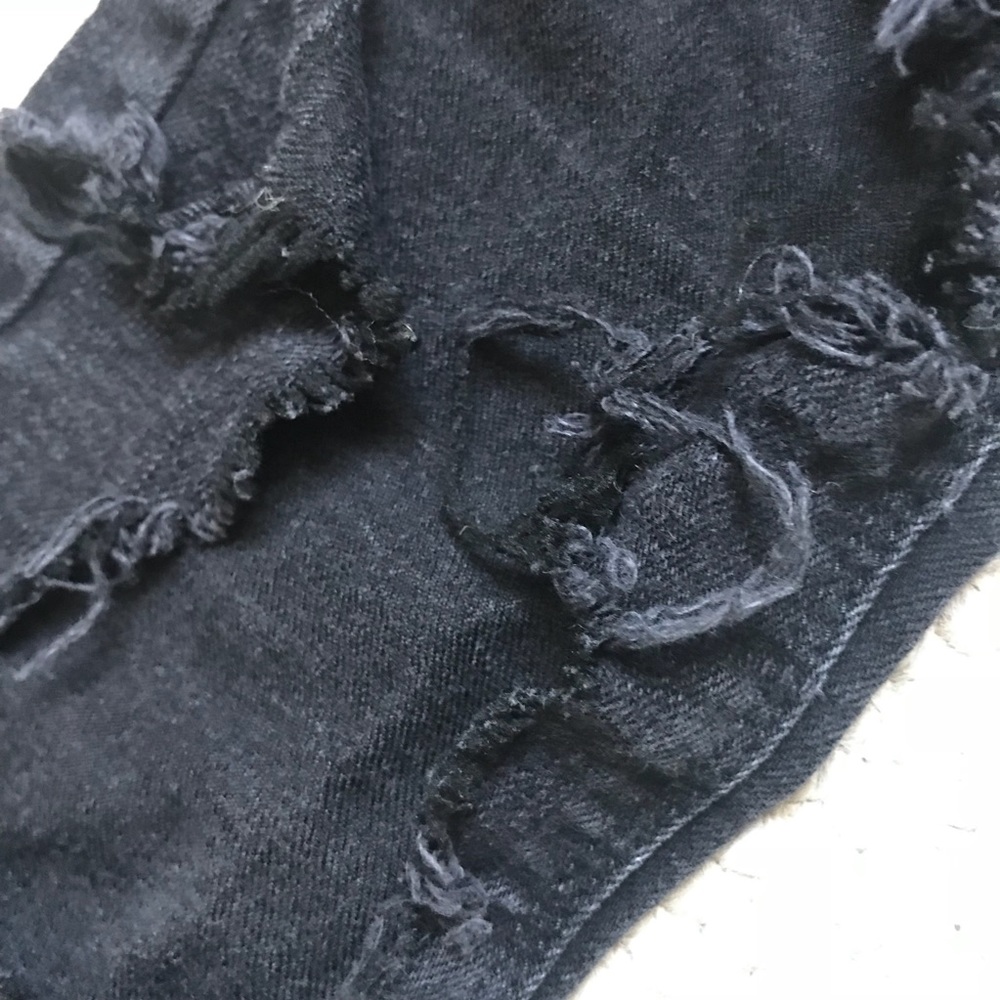Custom Black Ripped Jeans - Picture 4 of 7